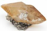 Twinned Calcite Crystal with Sphalerite - Elmwood Mine #209736-1